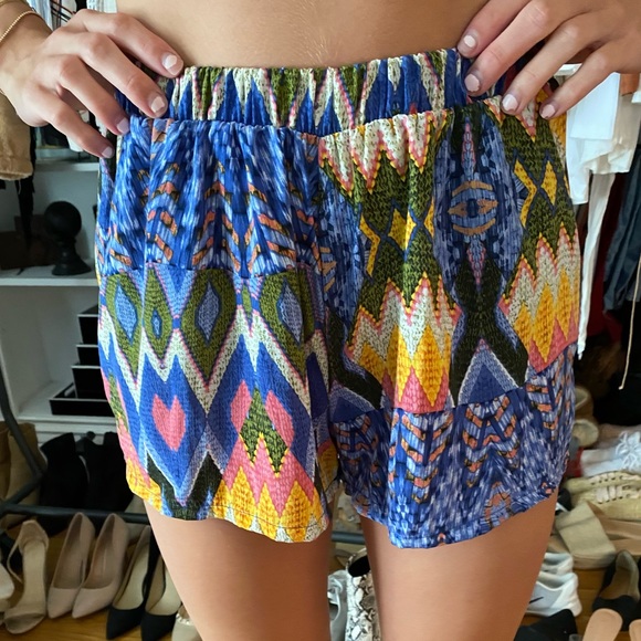 Tyche multi colored shorts! Size large. - Picture 1 of 3